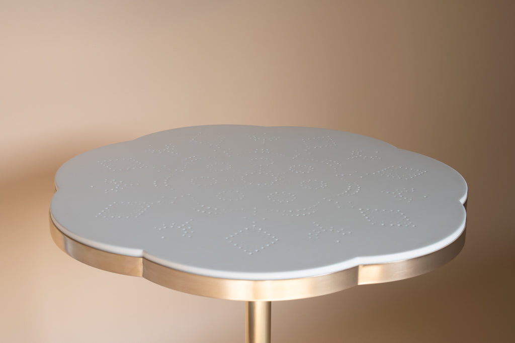 Table d'apparat Fleur bleue Ma boutique